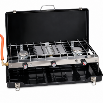 GoSystem Grill & Double Burner Portable Gas Stove