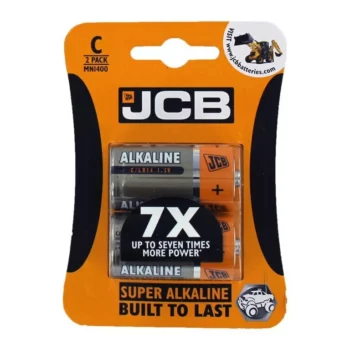 JCB Super Alkaline C Battery 2 Pack