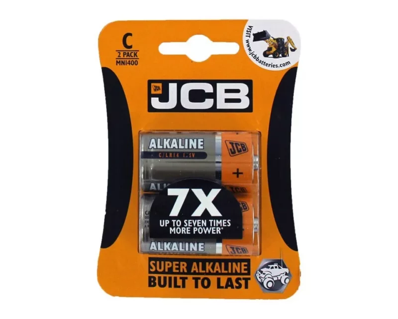 JCB Super Alkaline C Battery 2 Pack