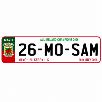 2026 Mayo Number Plate White