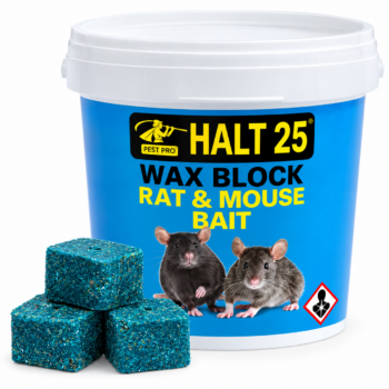 Pied Piper Halt 25 Wax Block Rat & Mouse Bait