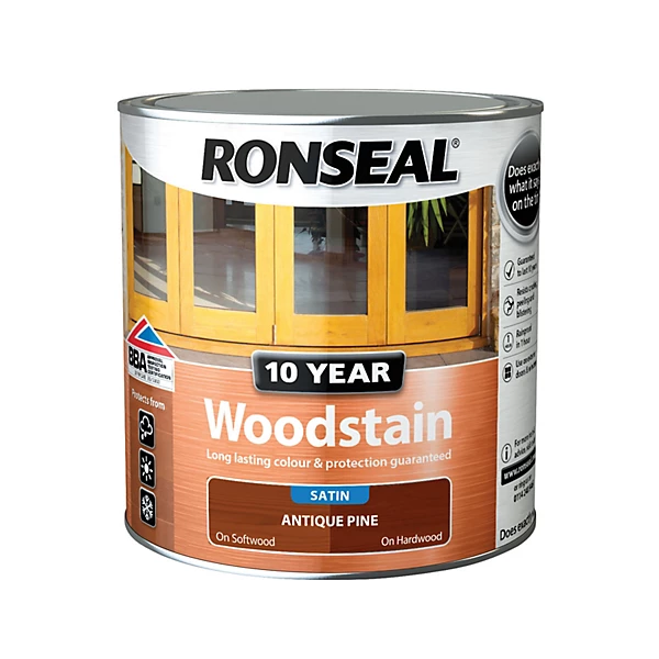 Ronseal 10 Year Woodstain 2.5Ltr Satin Antique Pine